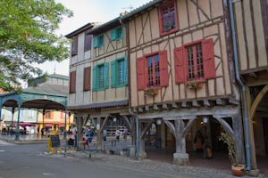 Pictures of Mirepoix in France taken by John James of jj99 it is a very picuresque old market town with many timbered building